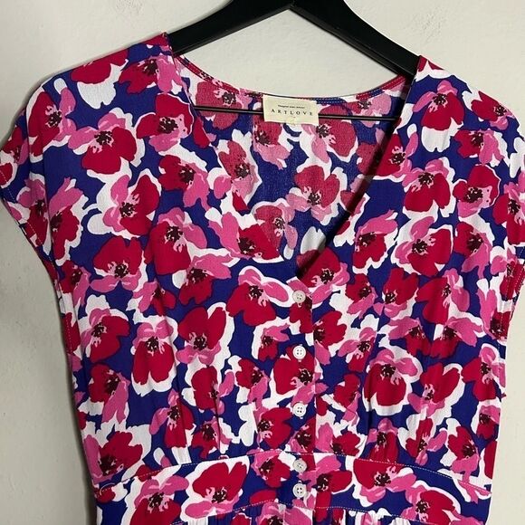 ArtLove Lelia Button Front Floral Dress Size 36 - Picture 6 of 12